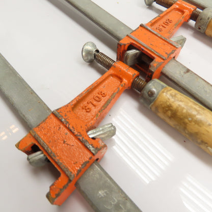 Lot Of Assorted Size Steel Bar Hand Clamps (7) 36" And (4) 24" Clamps