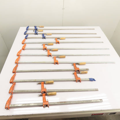 Lot Of Assorted Size Steel Bar Hand Clamps (7) 36" And (4) 24" Clamps