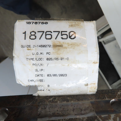 2-1450272 1876750 Linear Guide Rail 88" OAL 1.77" W x 1.35" Tall