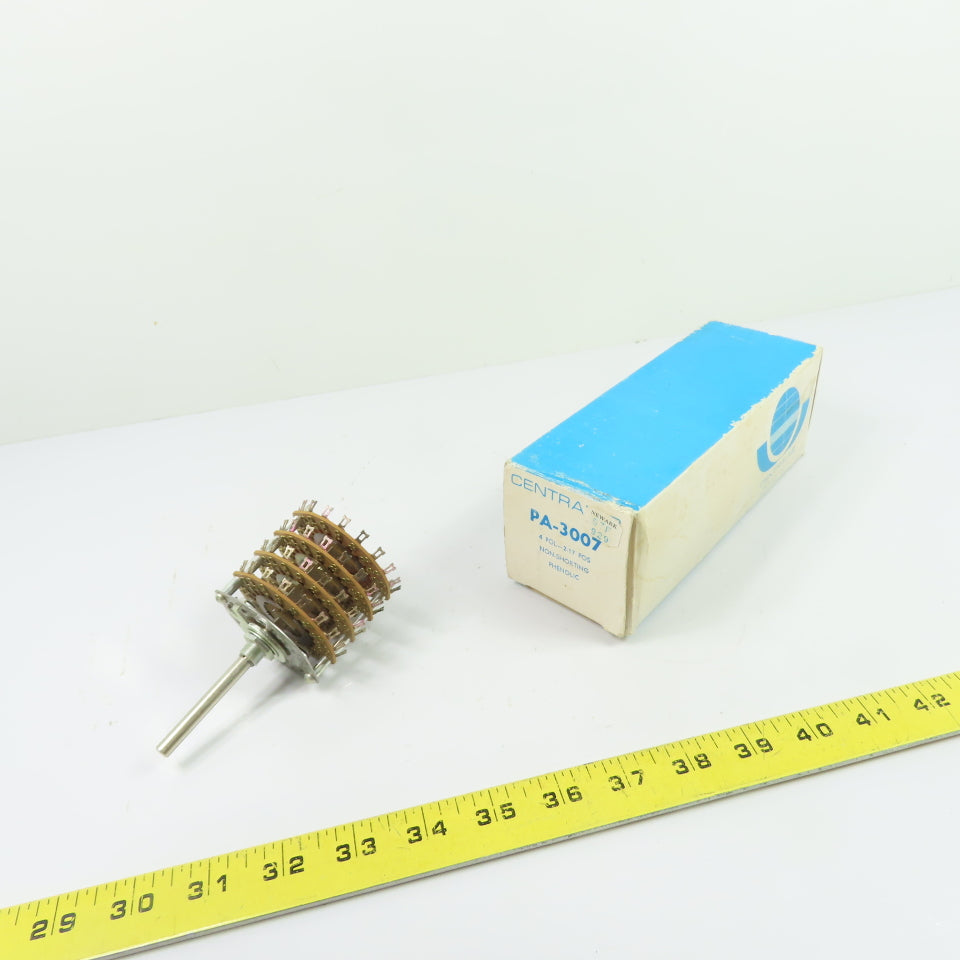 Centralab PA-3007 4-Pole 2-17 Position Non-Shorting Phenolic Rotary Switch