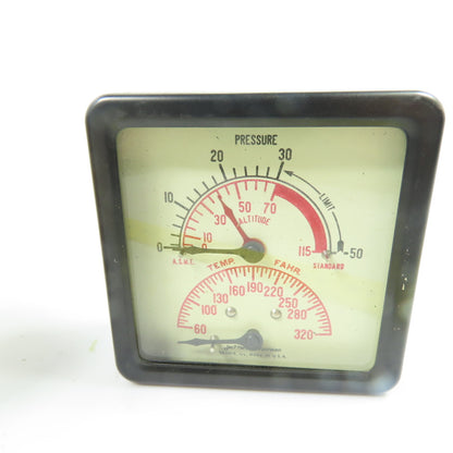 Marsh 23DSQT 3-1/2" Combination Pressure/Altitude/Temperature Gauge 60-320°F