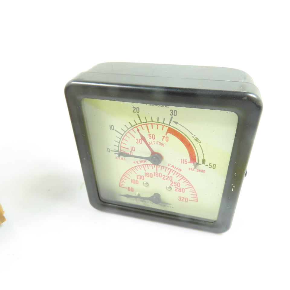 Marsh 23DSQT 3-1/2" Combination Pressure/Altitude/Temperature Gauge 60-320°F