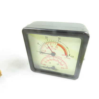 Marsh 23DSQT 3-1/2" Combination Pressure/Altitude/Temperature Gauge 60-320°F