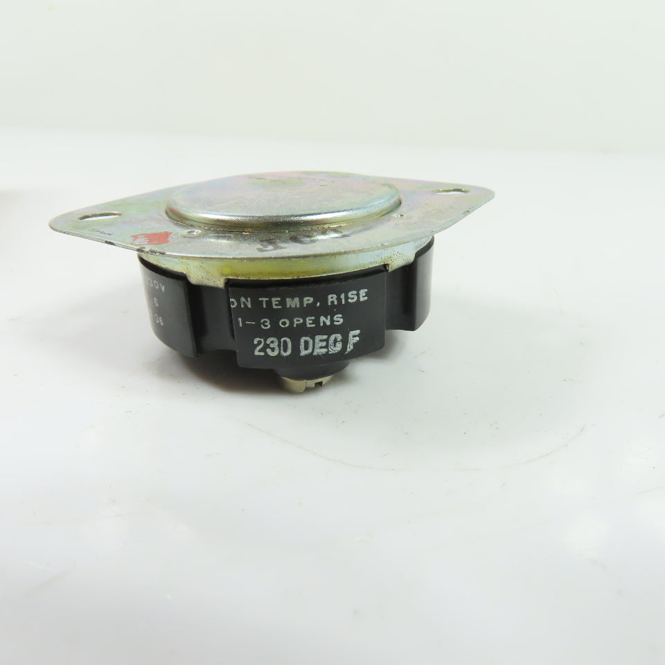General Controls S43B112A137 230°F Fixed Setting SPST-NC Limit Switch 115/230VAC