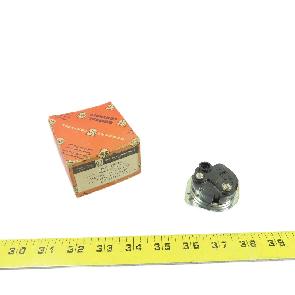 General Controls S43B112A137 230°F Fixed Setting SPST-NC Limit Switch 115/230VAC
