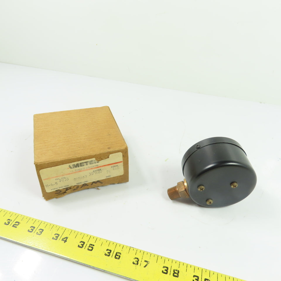 Ametek U.S. Gauge 005467 P733 2-1/2" Low Pressure Diaphragm Gauge 0-35" H2O