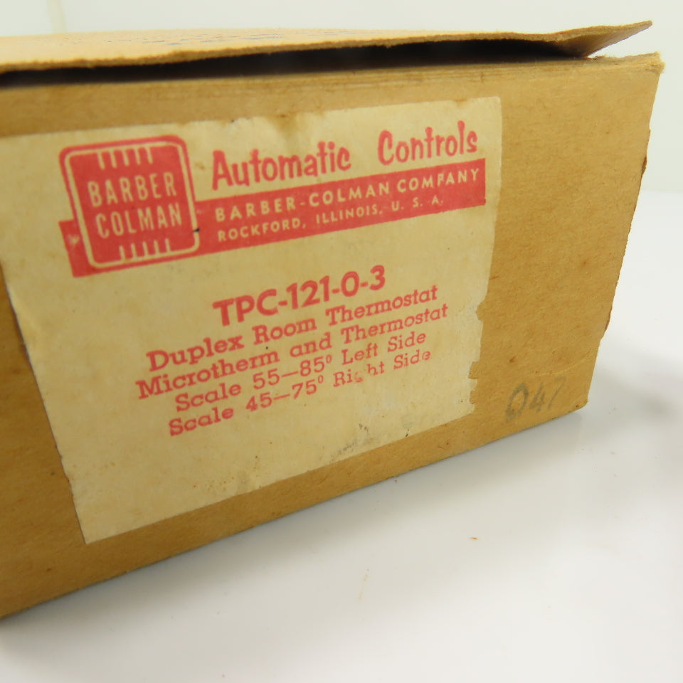 Barber-Colman TPC-121-0-3 Duplex Room Thermostat NEW