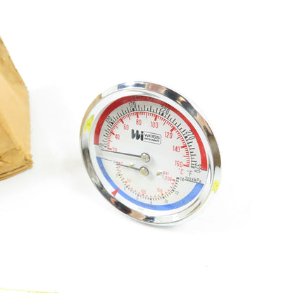 Weiss Instruments HTP30RSX Temperature/Pressure Gauge 70-320°F 0-200PSI 1/2" NPT