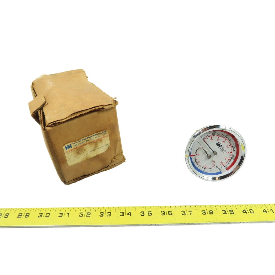 Weiss Instruments HTP30RSX Temperature/Pressure Gauge 70-320°F 0-200PSI 1/2" NPT