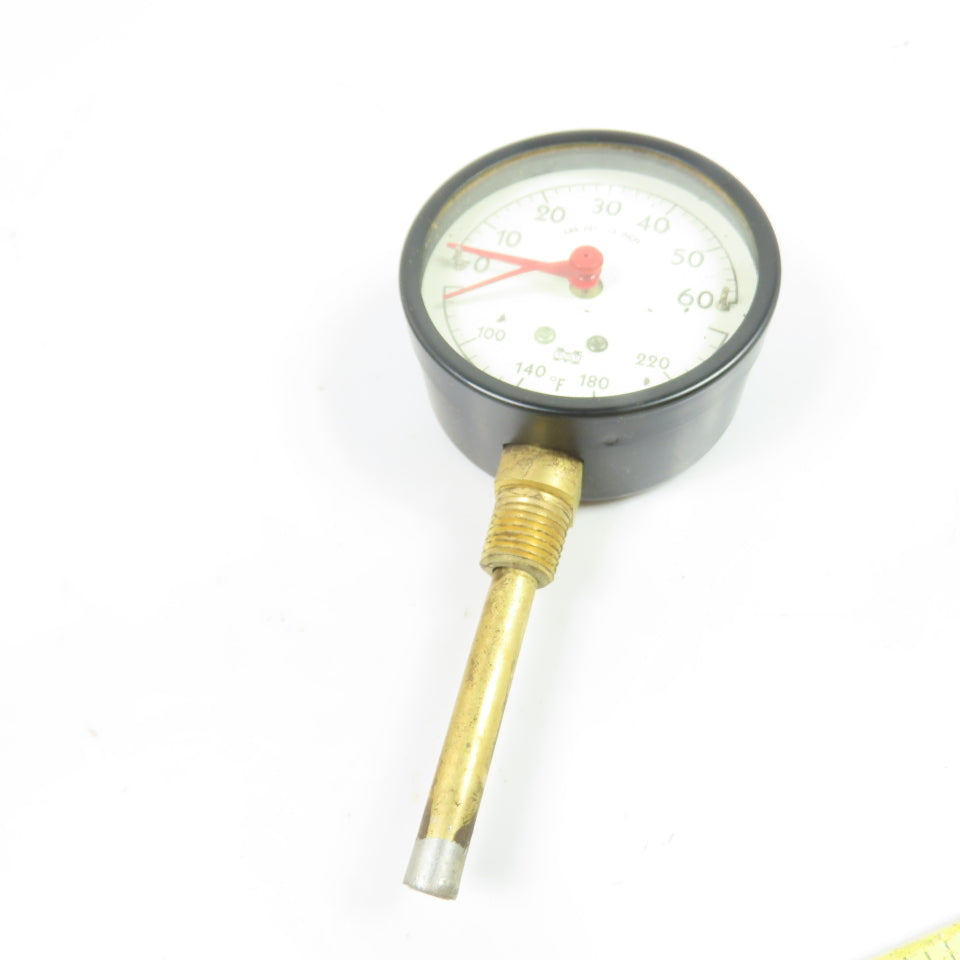 0-60 PSI Combination Water Boiler Pressure & Temperature Gauge