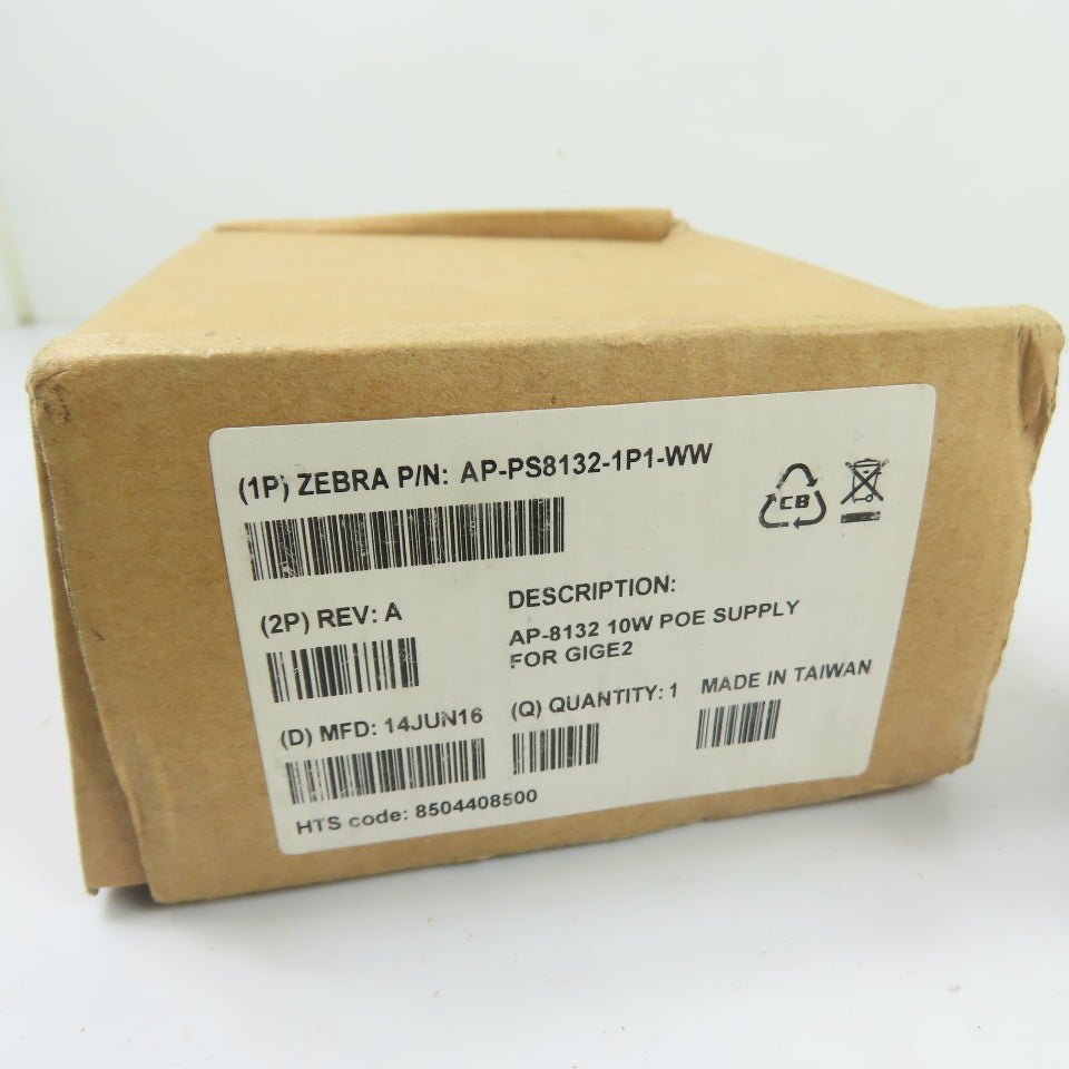Zebra AP-PS8132 AP-PS8132-1P1-WW 10W PoE Power Supply For GigE2