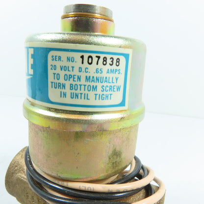 Electro Zone N/A 1" NPT x 1" Socket Brass Electric Zone Valve 20V DC