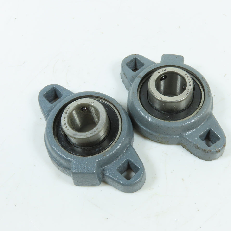 NTN AS202-010 5/8" Bore 2-Bolt Oval Flange Mount Bearing Lot Of 2