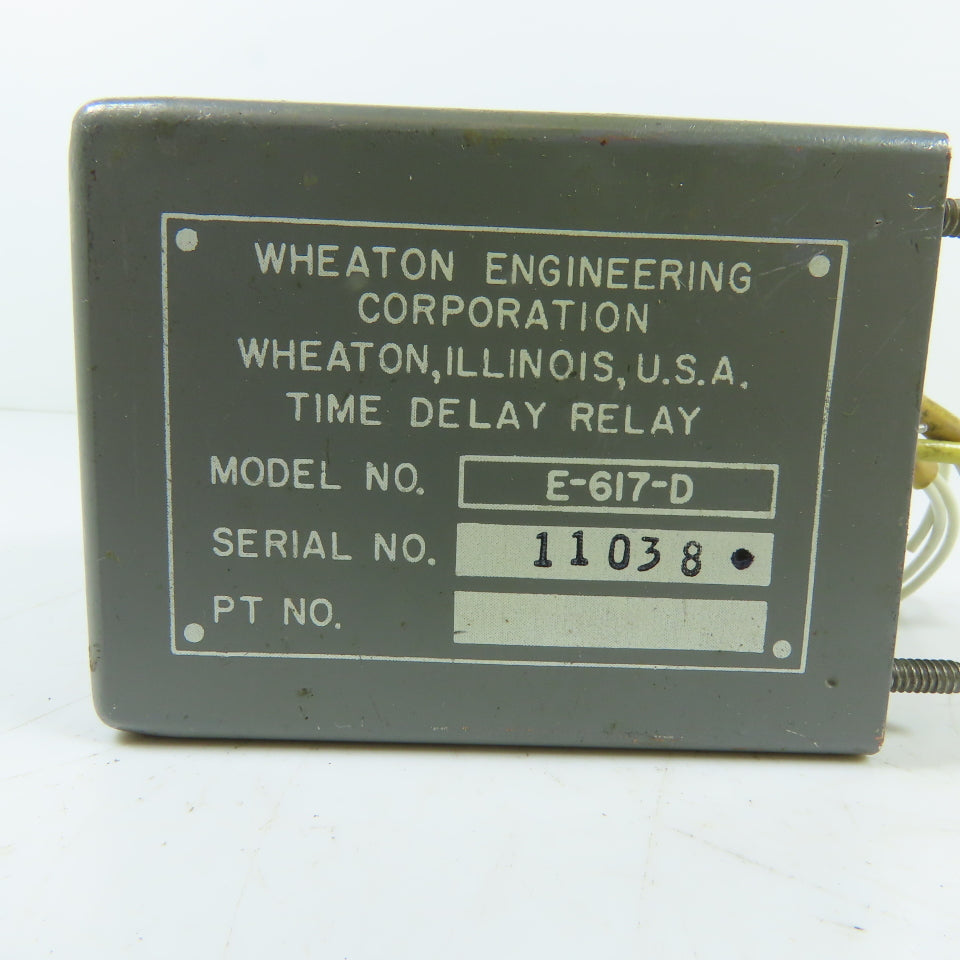 Wheaton Engineering E-617-D Hermetically Sealed Octal Base Time Delay Relay