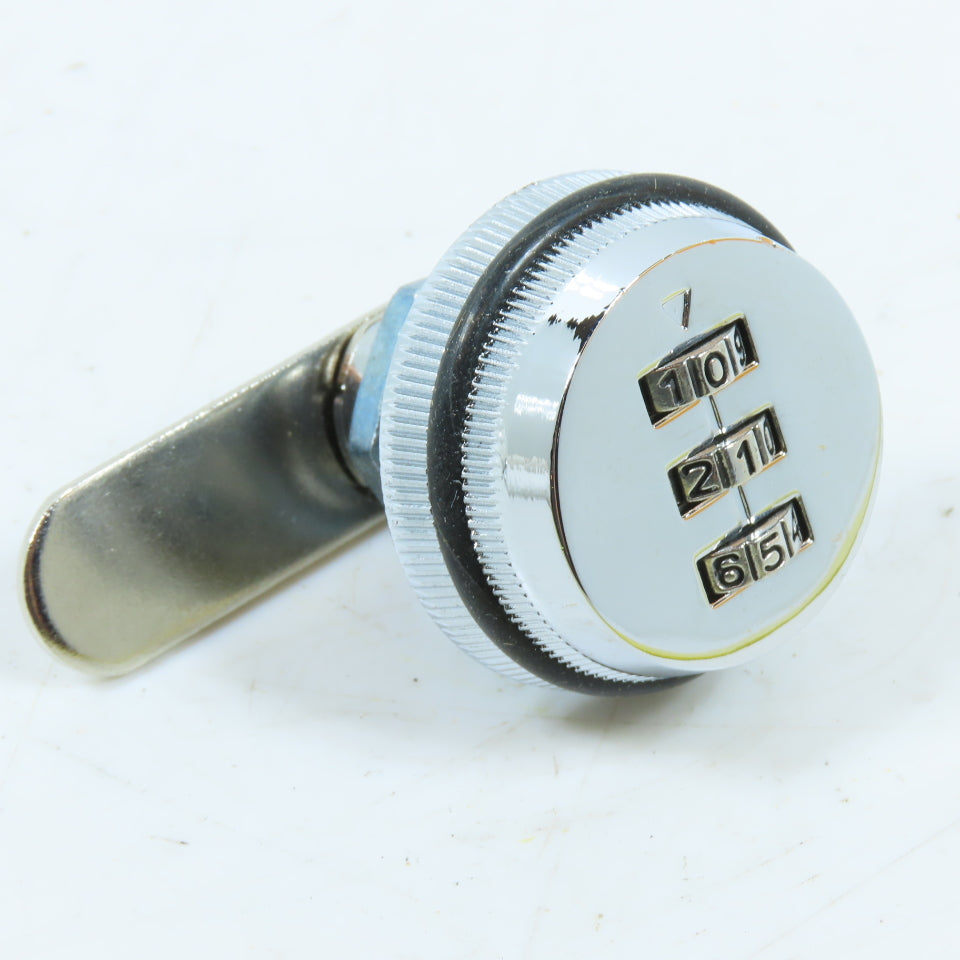 3-Dial Keyless Combination Cam Lock Chrome