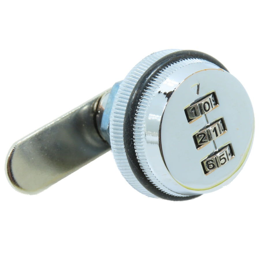 3-Dial Keyless Combination Cam Lock Chrome