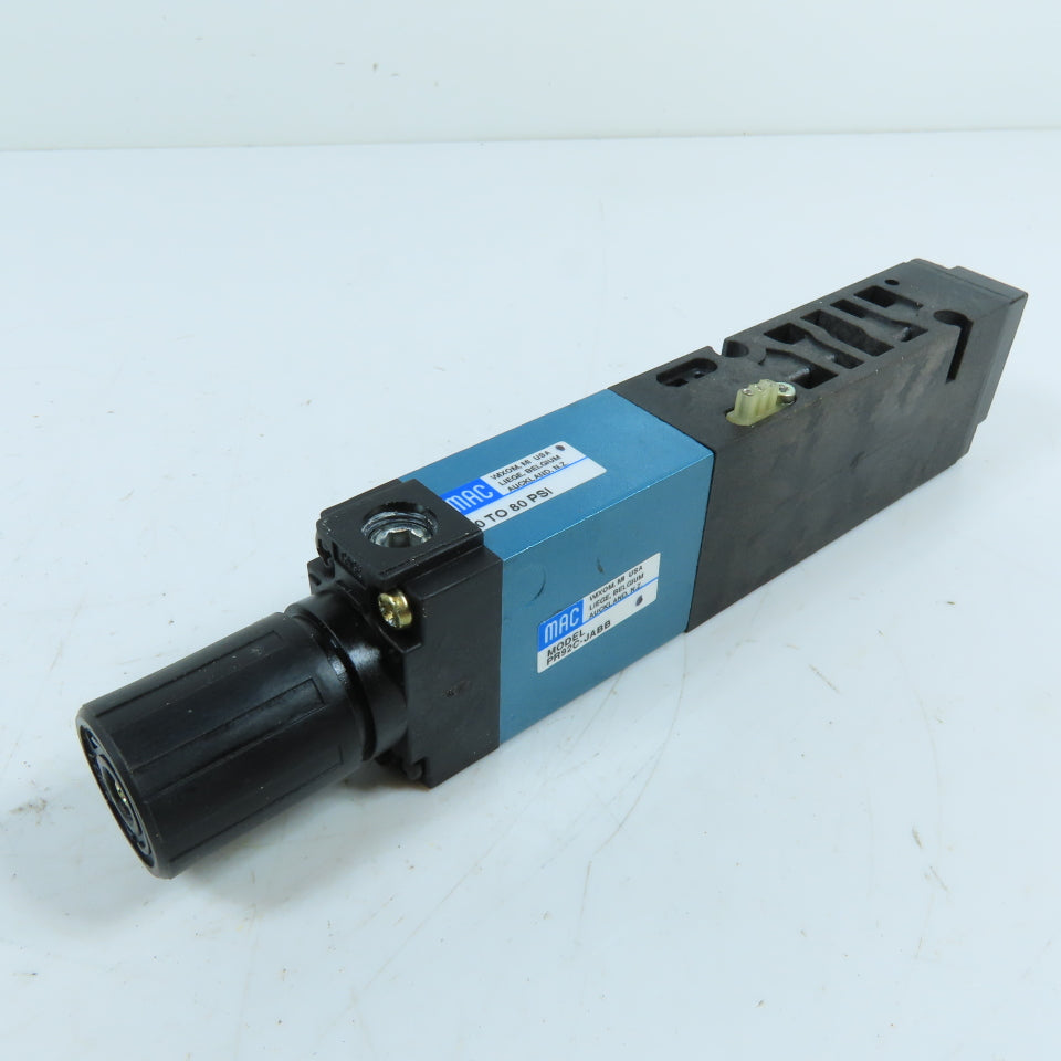MAC PR92C-JABB 92 Series Pneumatic Regulator Valve 0-80 PSI Single Solenoid