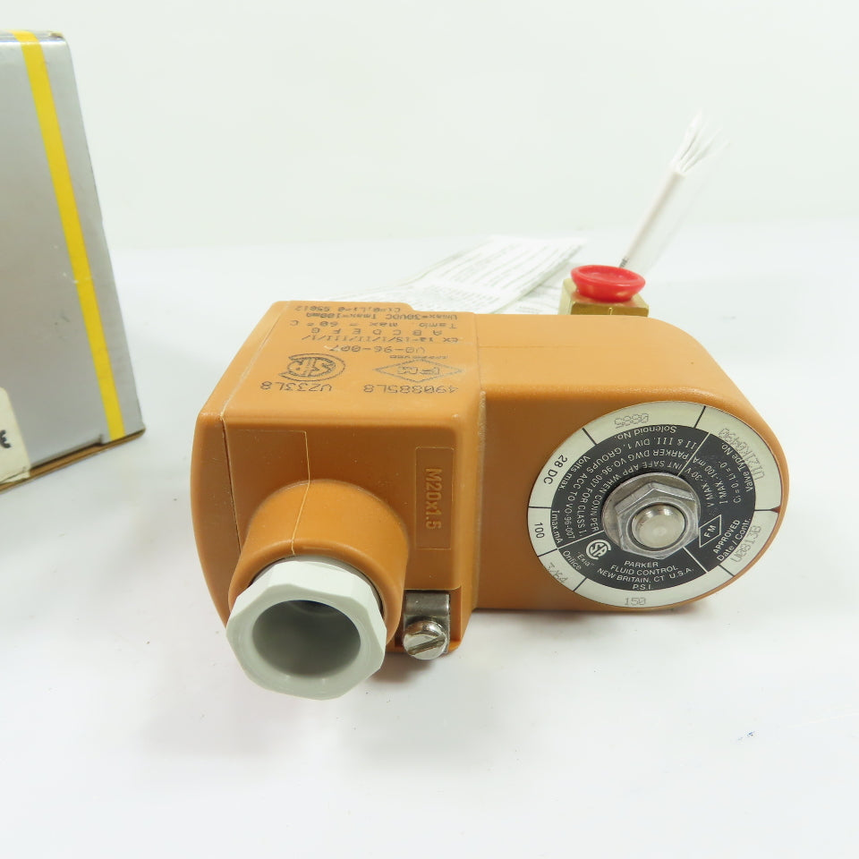 Parker UZ33L8 U121K04900885L8 Solenoid Valve 28VDC 1/4" NPT 150PSI