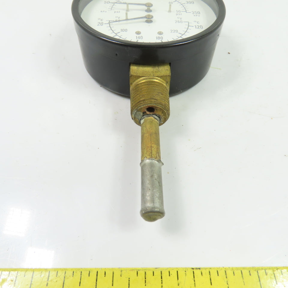 U.S. Gauge 0-50 PSI 60-260°F Combination Pressure & Temperature Gauge
