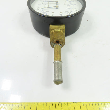 U.S. Gauge 0-50 PSI 60-260°F Combination Pressure & Temperature Gauge