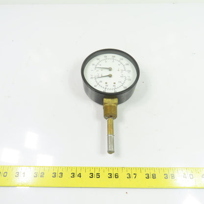 U.S. Gauge 0-50 PSI 60-260°F Combination Pressure & Temperature Gauge