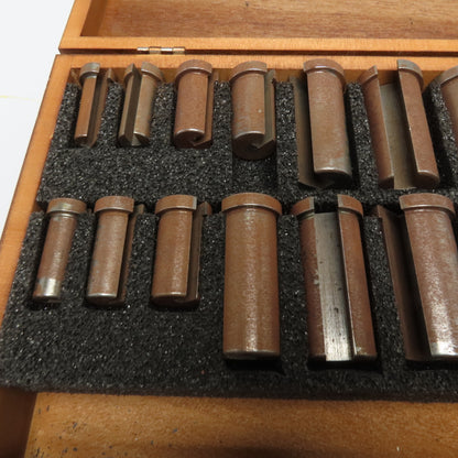Dumont 11121 No. 20 1/8"-3/8" Keyway Broach Set Bushings & Wood Case
