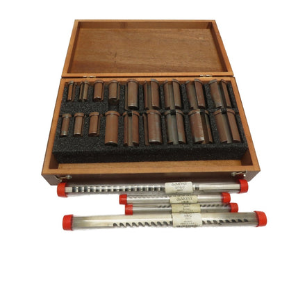 Dumont 11121 No. 20 1/8"-3/8" Keyway Broach Set Bushings & Wood Case
