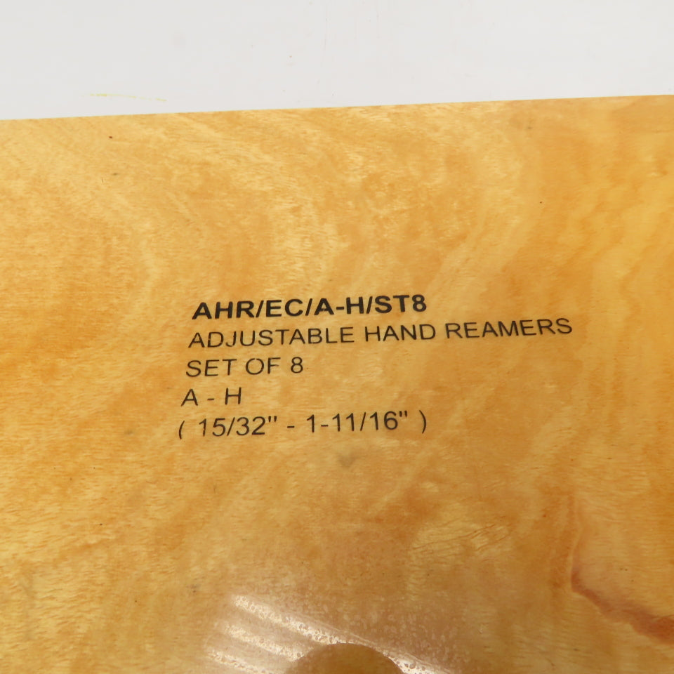 Value Collection AHR/EC/A-H/ST8 Adjustable Hand Reamer Set A-H 15/32"-1-11/16"