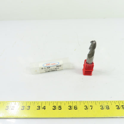 HTC Tool Z98197 AF-2-16ZN 1/2"x1/2"x1-1/4" 3-Flute Carbide End Mill ZrN 3"OAL