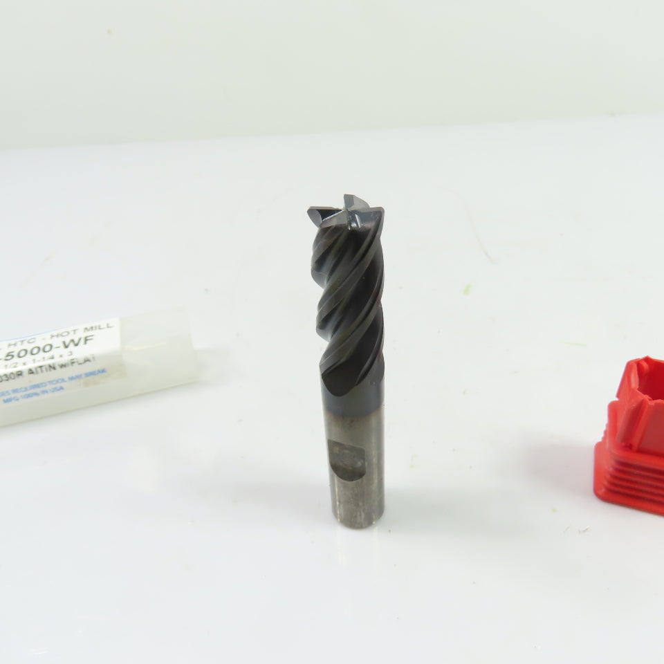 HTC 800-5000-WF 1/2"x1/2"x1-1/4" 4-Flute Carbide End Mill AlTiN 3" OAL