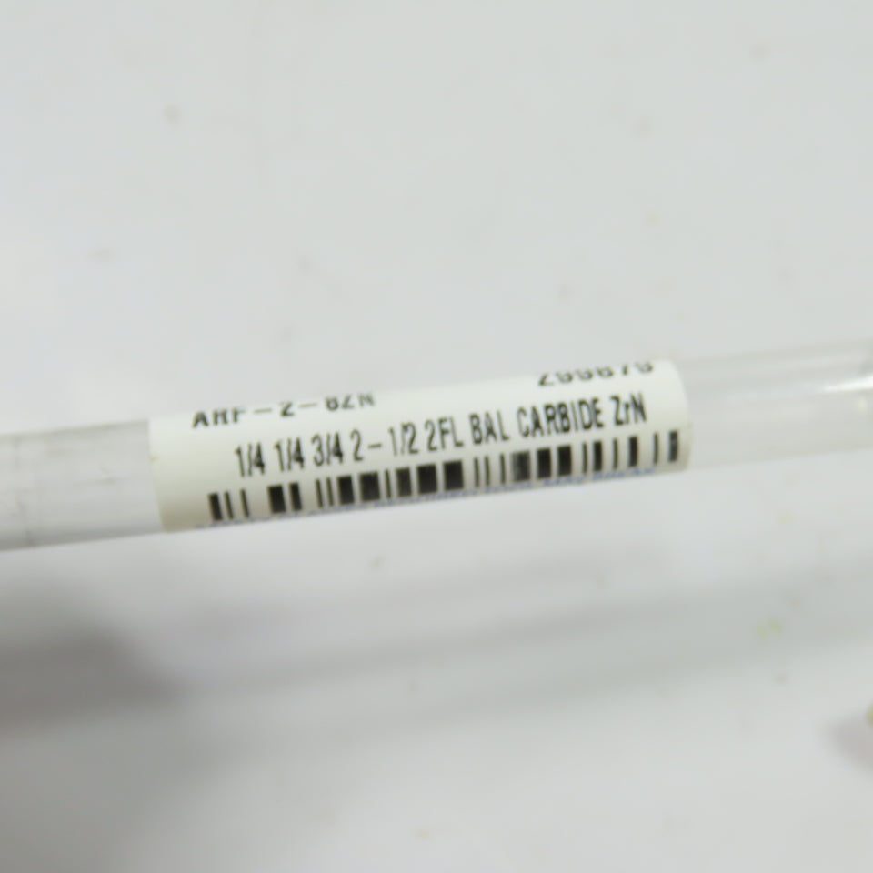 HTC Tool ARF-2-8ZN 1/4"x 1/4"x3/4" 2 Flute Carbide End Mill ZrN 2-1/2" OAL