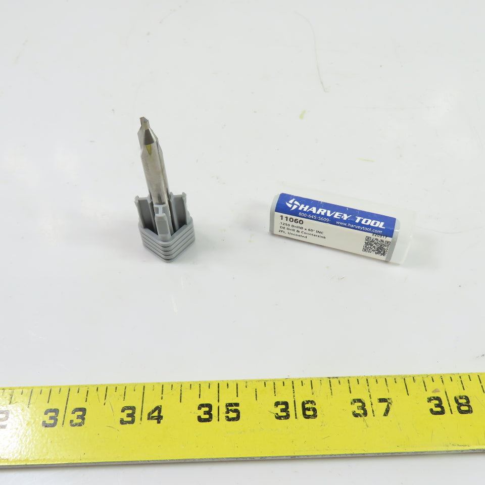 Harvey Tool 11060 1/8" Double-End Drill & Countersink 60° Carbide