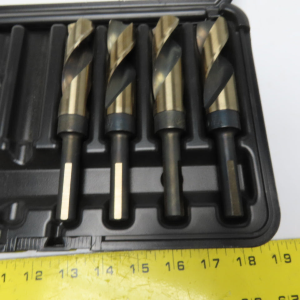 Kwik Cut A00107 4-Piece 1/2" Reduced Shank Metric Drill Bit Set 22-25mm