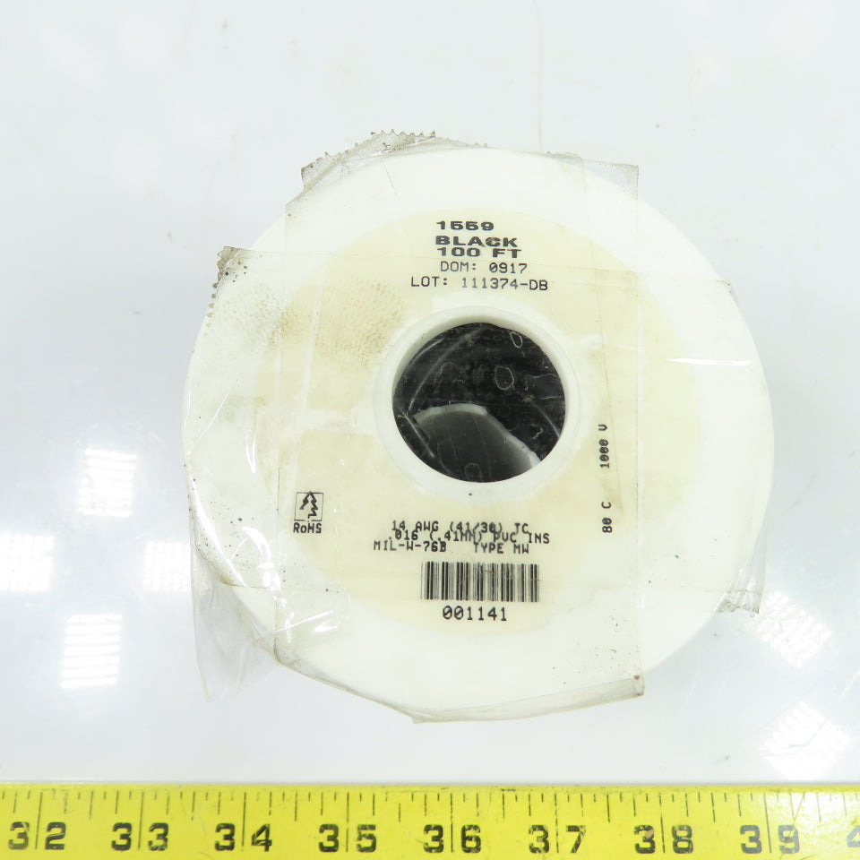 Alpha Wire 1559 BK005 14AWG Stranded PVC Hook-Up Wire 1000V 1-1/2LB Spool