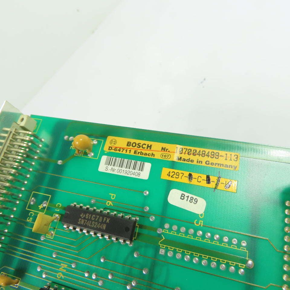Bosch 1070048499-113 CNC NC-SPS Bit-Bus PLC Control Circuit Board Module
