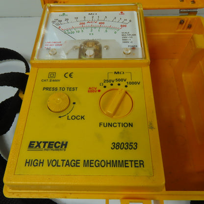 Extech 380353 High Voltage Analog Insulation Tester Megohmmeter 1000V