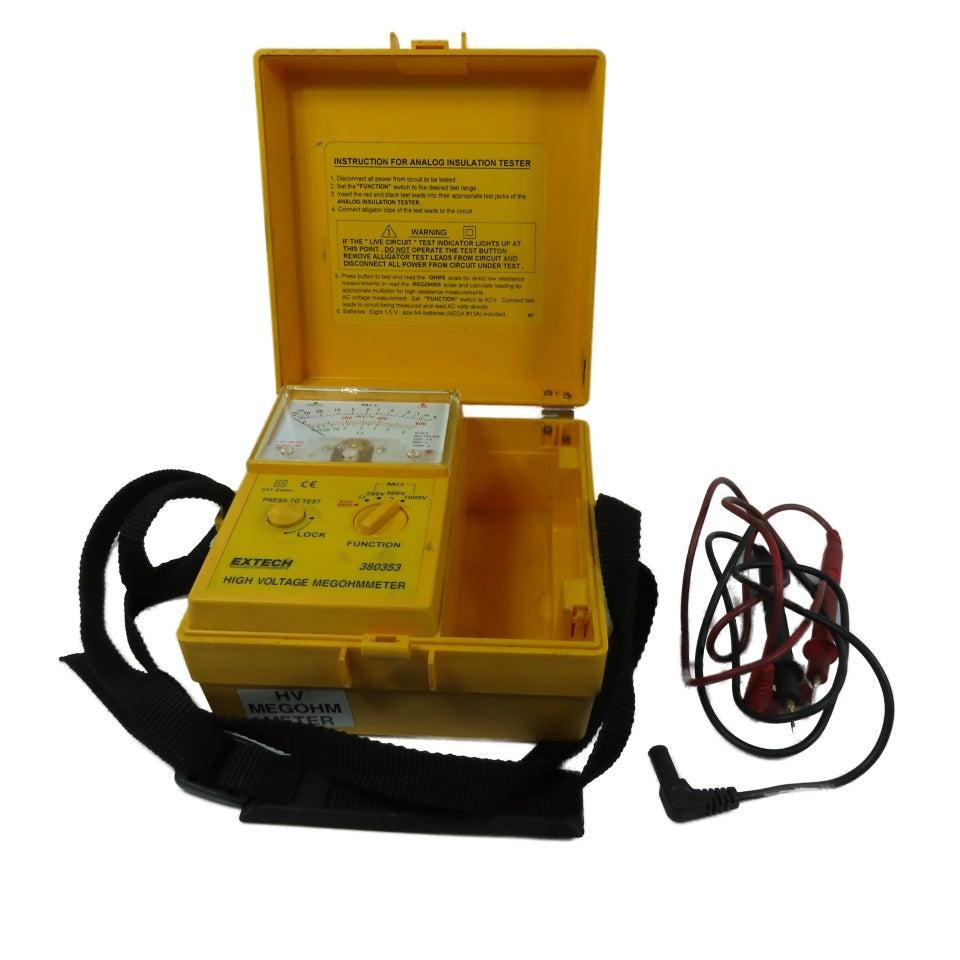 Extech 380353 High Voltage Analog Insulation Tester Megohmmeter 1000V