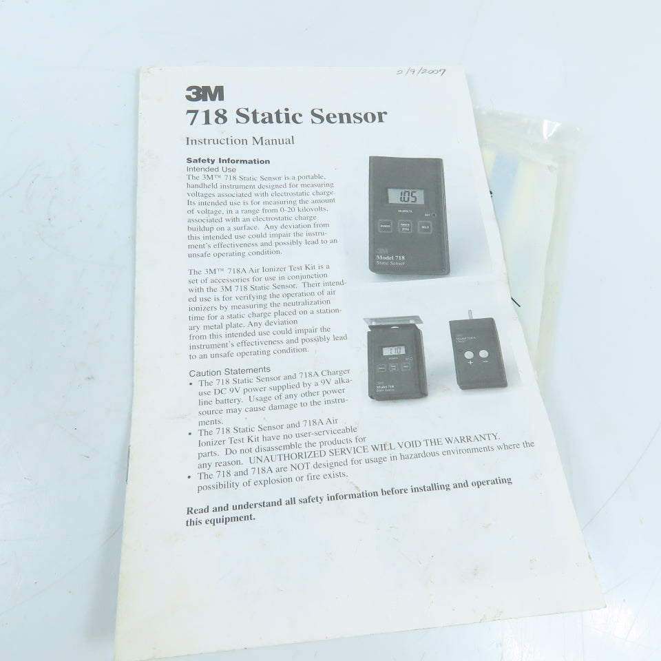 3M 718 Handheld Digital Static Sensor Meter