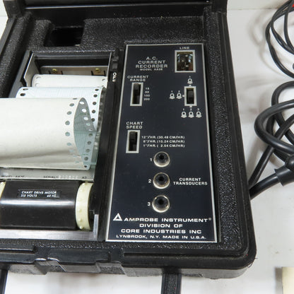 Amprobe AA3E 3-Channel AC Current Chart Recorder w/ Case & Transducers 115V