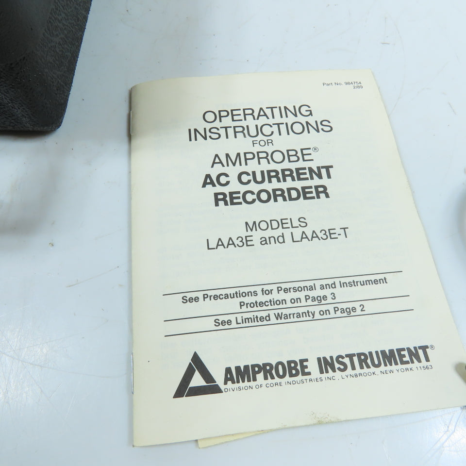 Amprobe AA3E 3-Channel AC Current Chart Recorder w/ Case & Transducers 115V