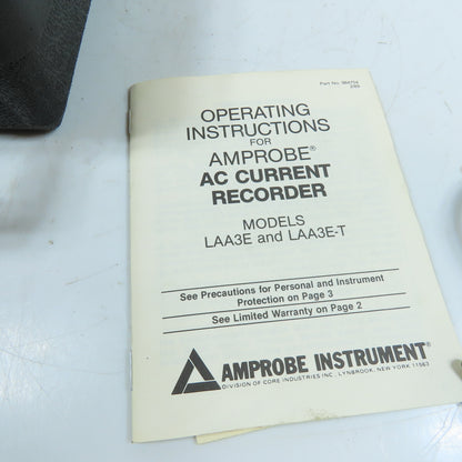 Amprobe AA3E 3-Channel AC Current Chart Recorder w/ Case & Transducers 115V