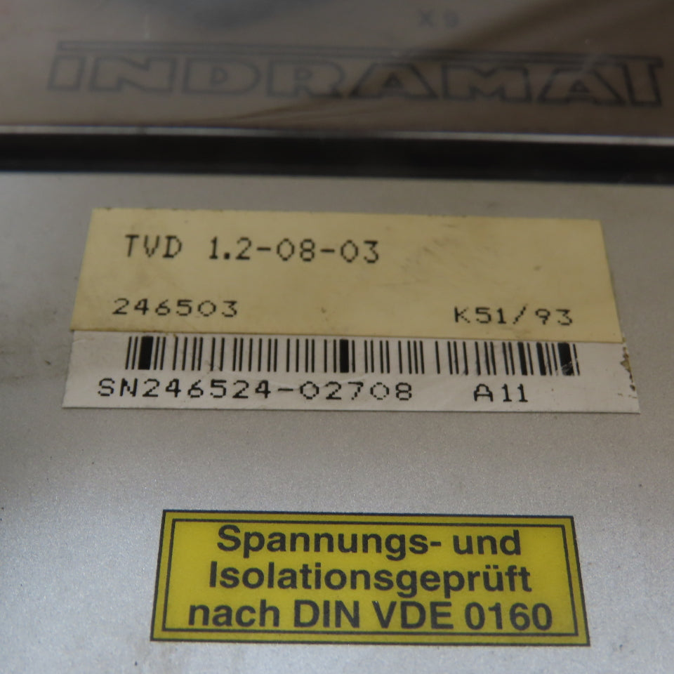 Indramat 246503 TVD 1.2-08-03 AC Servo Power Supply 380-460VAC 3-Phase