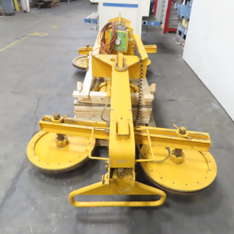 Univac 10000 lb 11' 5-Pad Overhead Vacuum Suction Lifter Spreader 1Ph 110V