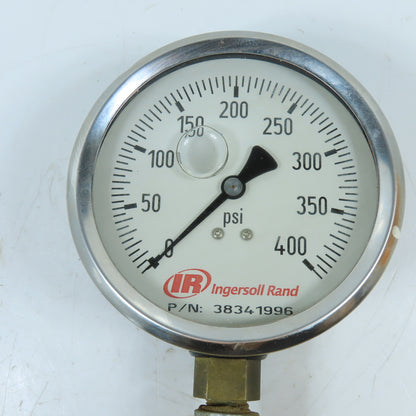 Ingersoll Rand 38341996 0-400 PSI Liquid-Filled Pressure Gauge 4" Dial