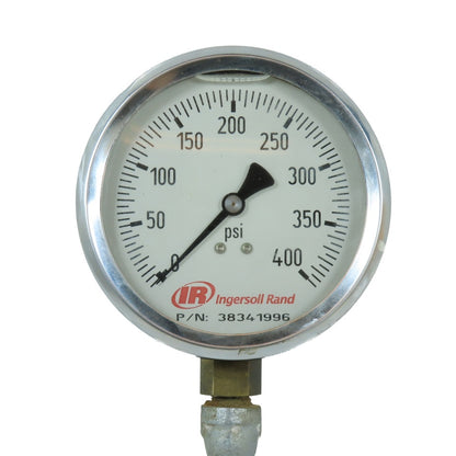 Ingersoll Rand 38341996 0-400 PSI Liquid-Filled Pressure Gauge 4" Dial
