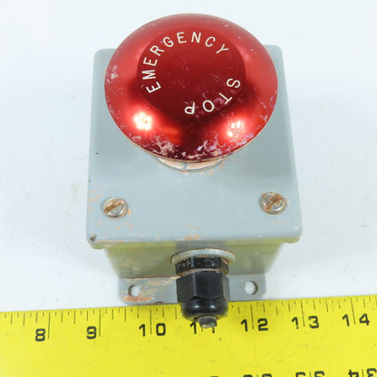Cutler Hammer 10250T/91000T Large Mushroom Head Push Pull E-Stop Enclosure 600V