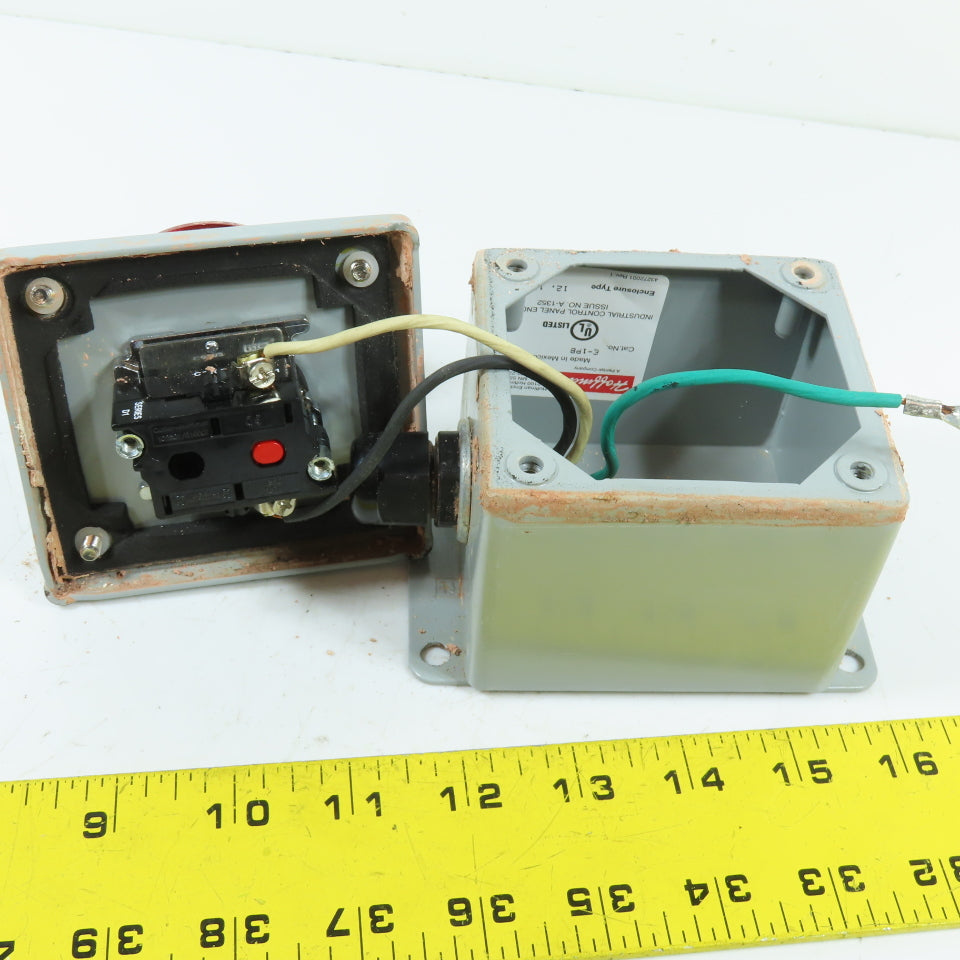 Cutler Hammer 10250T/91000T Large Mushroom Head Push Pull E-Stop Enclosure 600V