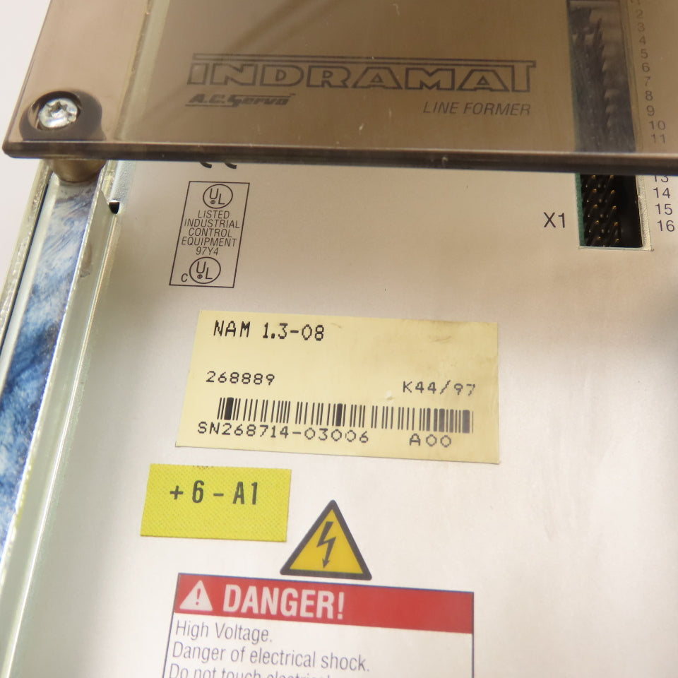 Indramat 268889 NAM 1.3-08 AC Servo Line Former Module (Clean)