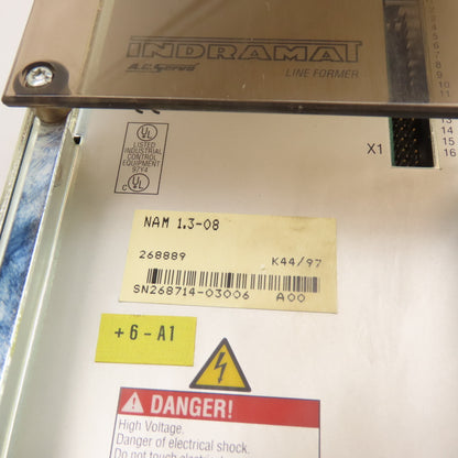 Indramat 268889 NAM 1.3-08 AC Servo Line Former Module (Clean)