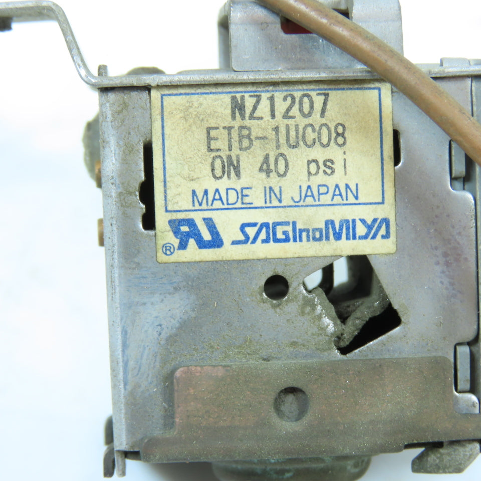Saginomiya ETB-1UC08 NZ1207 Manual Reset Pressure Control Switch 40 PSI